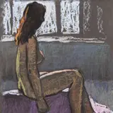 Olev Subbi, Istuv akt, 1959, Pastell