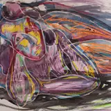 Jaan Toomik, Akt, 1989, Segatehnika, paber