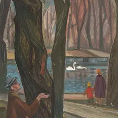 Varmo Pirk, Kadriorus, 1965, Õli, papp