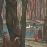 Varmo Pirk, Kadriorus, 1965, Õli, papp