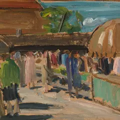 Henn Roode, Turg, 1960, Õli, papp