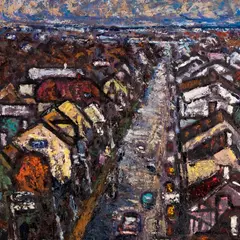 Enn Volmere, Võru vaade, 1968, Õli, tempera, lõuend