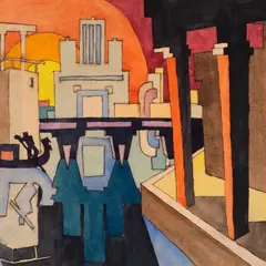 Kompositsioon by Erich Pehap, 1931, Akvarell, sold Oct 2022