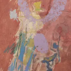 Endel Kõks, Õhtutund, 1958, Guašš, paber