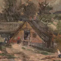 Evald Okas, Linnaveski Karksis, 1956, Õli, lõuend