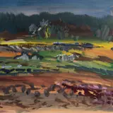Johannes Saal, Maastik, 1958, Õli, paber