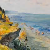 Karl Burman juunior, Rannamõisa pankrannik, 1964, Akvarell