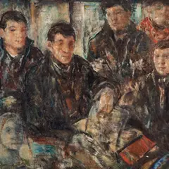 Johannes Greenberg, Kompositsioon (Pärijad), 1940 - 1944, Õli, lõuend