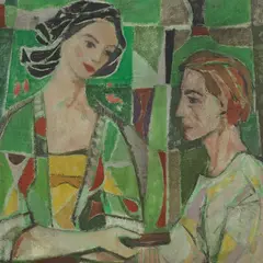 Endel Kõks, Söömaaeg, 1954, Õli, lõuend