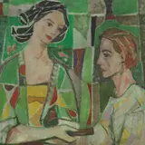 Endel Kõks, Söömaaeg, 1954, Õli, lõuend