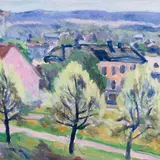 Olga Terri, Puiestee, 1950ndad, Õli, kartong
