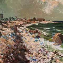 Saaremaa rand by Richard Uutmaa, 1960, Õli, lõuend, sold Oct 2022