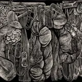 Henno Arrak, Kalavõrgud, 1968, Linoollõige