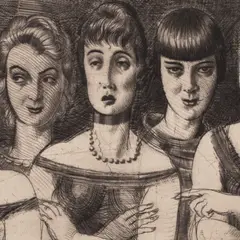 Eduard Wiiralt, Viis naist, 1928, Kuivnõel