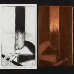 Ado Lill, Inspiratsioon, 1996, Ofort, metsotinto