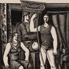 Arkadio Laigo, Mapp "Puugravüürid", 1935, 8 puugravüüri