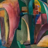 Enno Ootsing, Linn, 1964, Akvarell