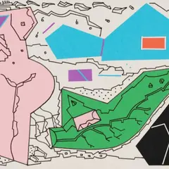 Jüri Kask, Kompositsioon II, 1994, Kollaaž, viltpliiats, paber