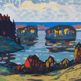 Rein Raamat, Sügismaastik, 1962, Tempera, lõuend
