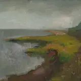 Peeter Mudist, Sõrve rannavaade, 1980ndad, Õli, papp