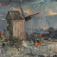 Evald Okas, Õhtu Soonda külas, 1960, Õli, lõuend
