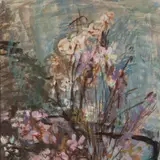 Linda Kits-Mägi, Roosad õied, 1970, Akvarell, guašš, paber