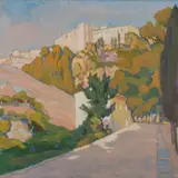 Roman Nyman, Hispaania vaade (Cuenca), 1923, Õli, lõuend