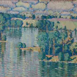 Konstantin Süvalo, Pühajärv, 1919, Õli, papp