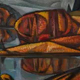 Varmo Pirk, Lõuna-Eesti sügismaastik, 1966, Õli, papp