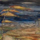 Aleksander Promet, Sügistuul, 1920ndad, Akvarell, süsi, paber