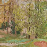 Elmar Kits, Metsavaade, 1969, Tempera, papp