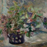 Olga Terri, Lilled vaasis, 1950ndad, Õli, vineer