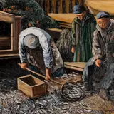 Boris Ninemäe, Peale kalalkäiku, 1970ndad, Õli, lõuend