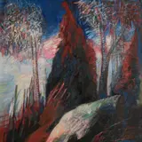 Kristiina Kaasik, Maastik, 1988, Õli, lõuend