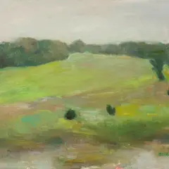 Peeter Mudist, Keskpäevane maastik, 1974, Õli, papp