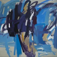 Anne Parmasto, Sinine abstraktsioon, 1989, Õli, lõuend