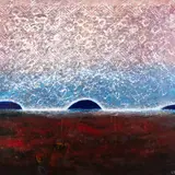 Lemming Nagel, Hõrenev taevas, 1994, Õli, masoniit, kardinapits, klaas