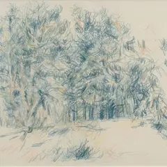 Adamson-Eric, Suhhumi maastik, 1935, Itaalia pliiats, paber