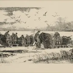 Toivo Kulles, Peipsi rand, 1957, Autolito