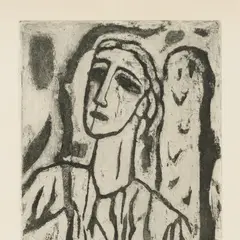 Agate Veeber, Ingel raamatuga, 1961, Akvatinta
