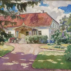 August Jansen, Käravete härrastemaja, 1938, Õli, lõuend