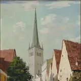 Peet Aren, Lai tänav, 1955, Õli, lõuend