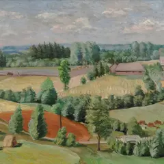 Kristjan Teder, Mägiste maastik, 1948, Õli, lõuend