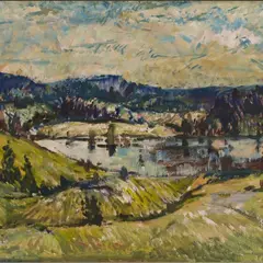 Artur Lokk, Maastik, 1976, Õli, papp