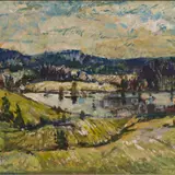 Artur Lokk, Maastik, 1976, Õli, papp