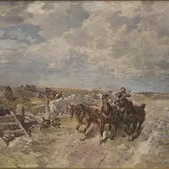 Gregor von Bochmann, Hobustega teel, 1900 - 1910ndad, Õli, lõuend