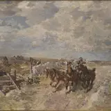 Gregor von Bochmann, Hobustega teel, 1900 - 1910ndad, Õli, lõuend