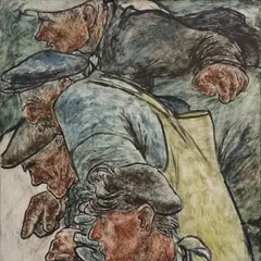 Eerik Haamer, Heeringapüüdjad, 1950, Õli, lõuend