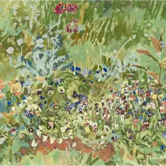 Võõrasemad by Elmar Kits, 1953, Guašš, paber, sold Nov 2021