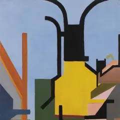 Andres Tolts, Ehitis, 1970, Õli, lõuend papil